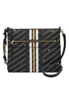 Fossil, Geanta crossbody cu model abstract Fiona, Negru Fossil, Geanta crossbody cu model abstract Fiona, Negru