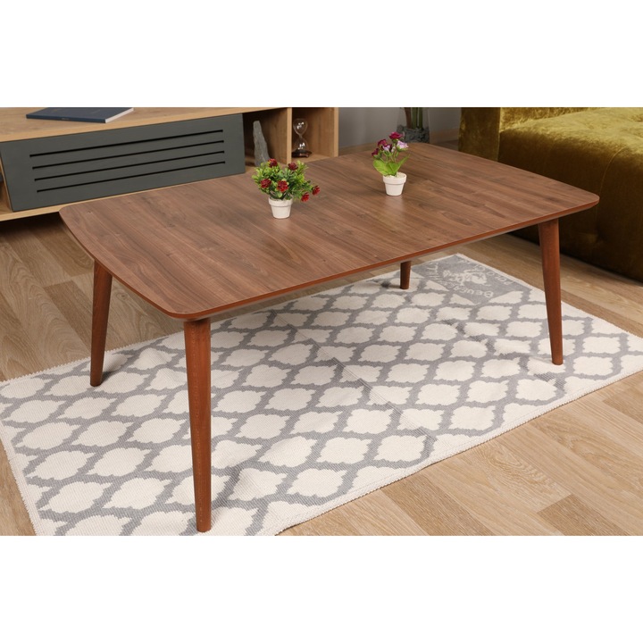 Masa de cafea Richton Park, Nancy Homestore, Lemn, 60x100x41.5 cm, Maro