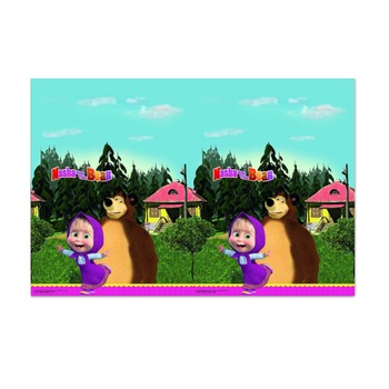 Fata de masa plastic Masha si Ursul 120 x 180 cm Fata de masa plastic Masha si Ursul 120 x 180 cm