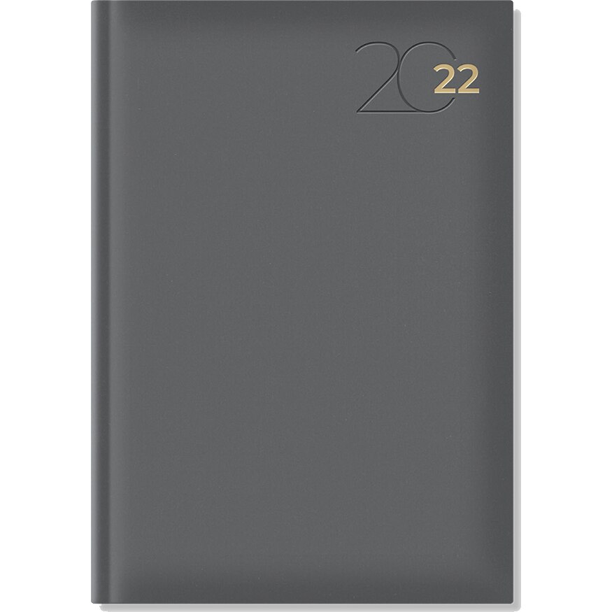 Agenda Artibest A5 datata hartie offset alb coperta gri