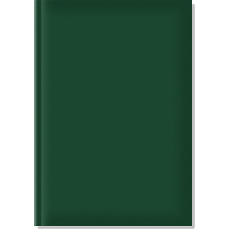 Agenda nedatata A5 hartie offset alb coperta verde