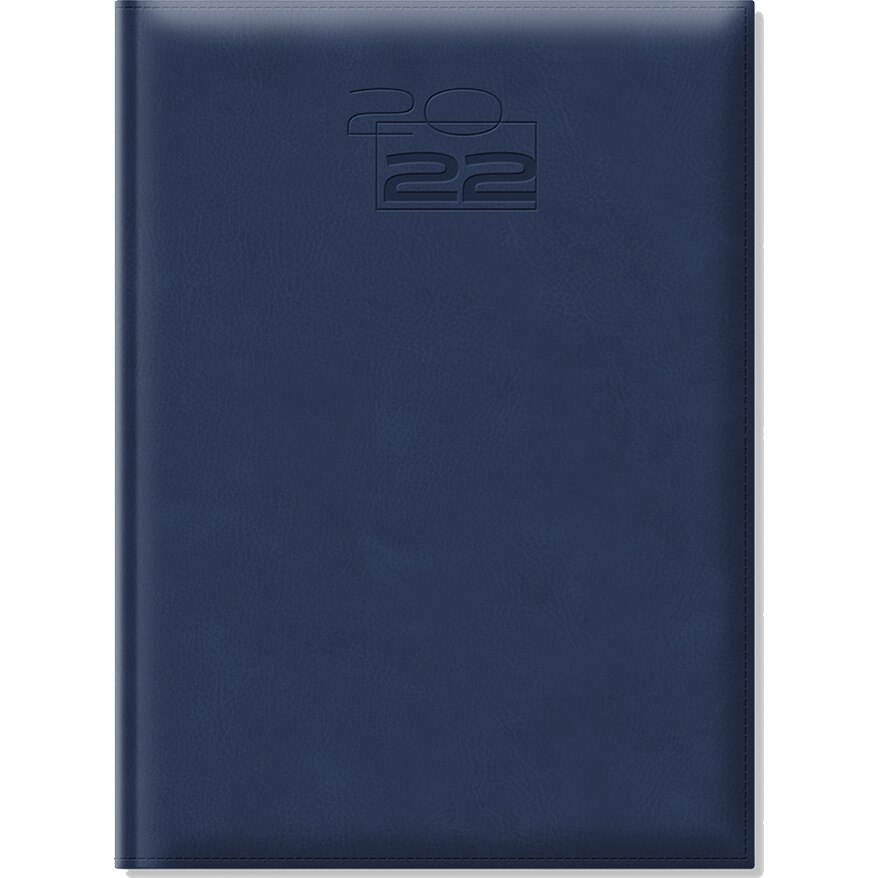 Agenda Dakota A4 datata hartie ivory coperta albastru navy