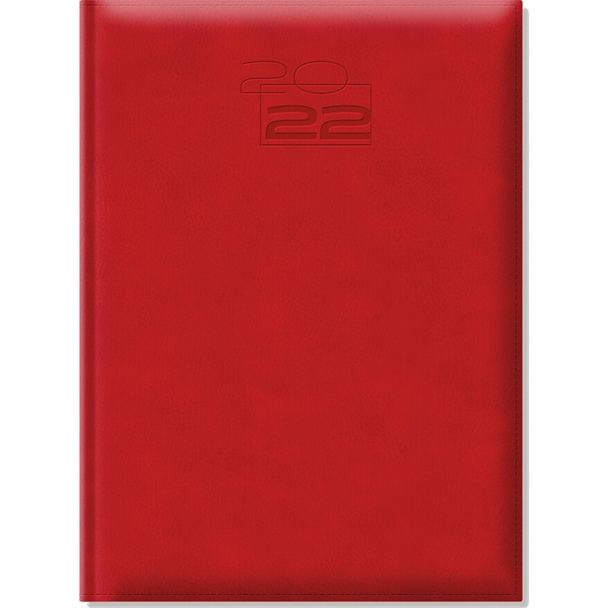 Agenda Dakota A4 datata hartie ivory coperta rosu