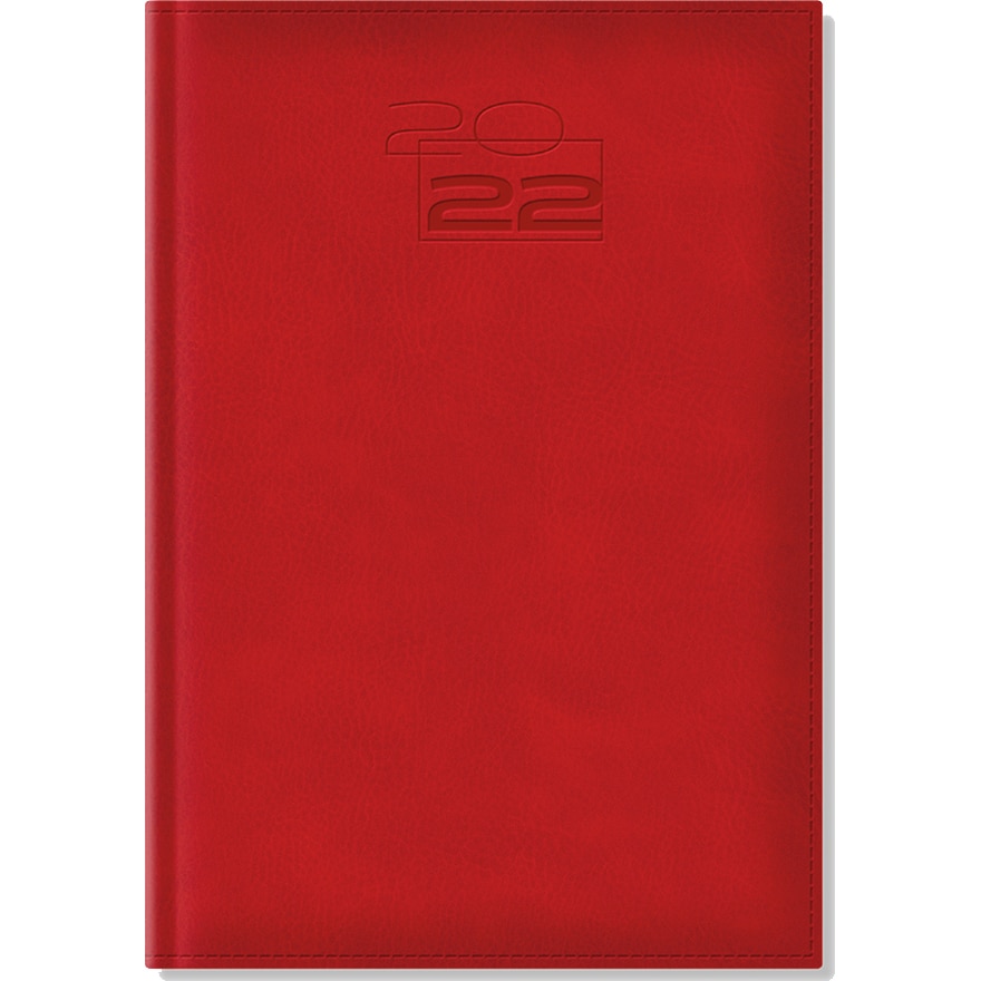 Agenda Dakota A5 datata hartie ivory coperta rosu