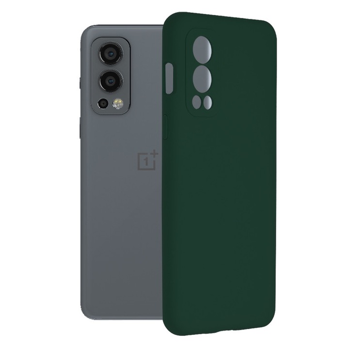 Калъф за OnePlus Nord 2 5G, Techsuit Soft Edge Silicone, Тъмнозелен