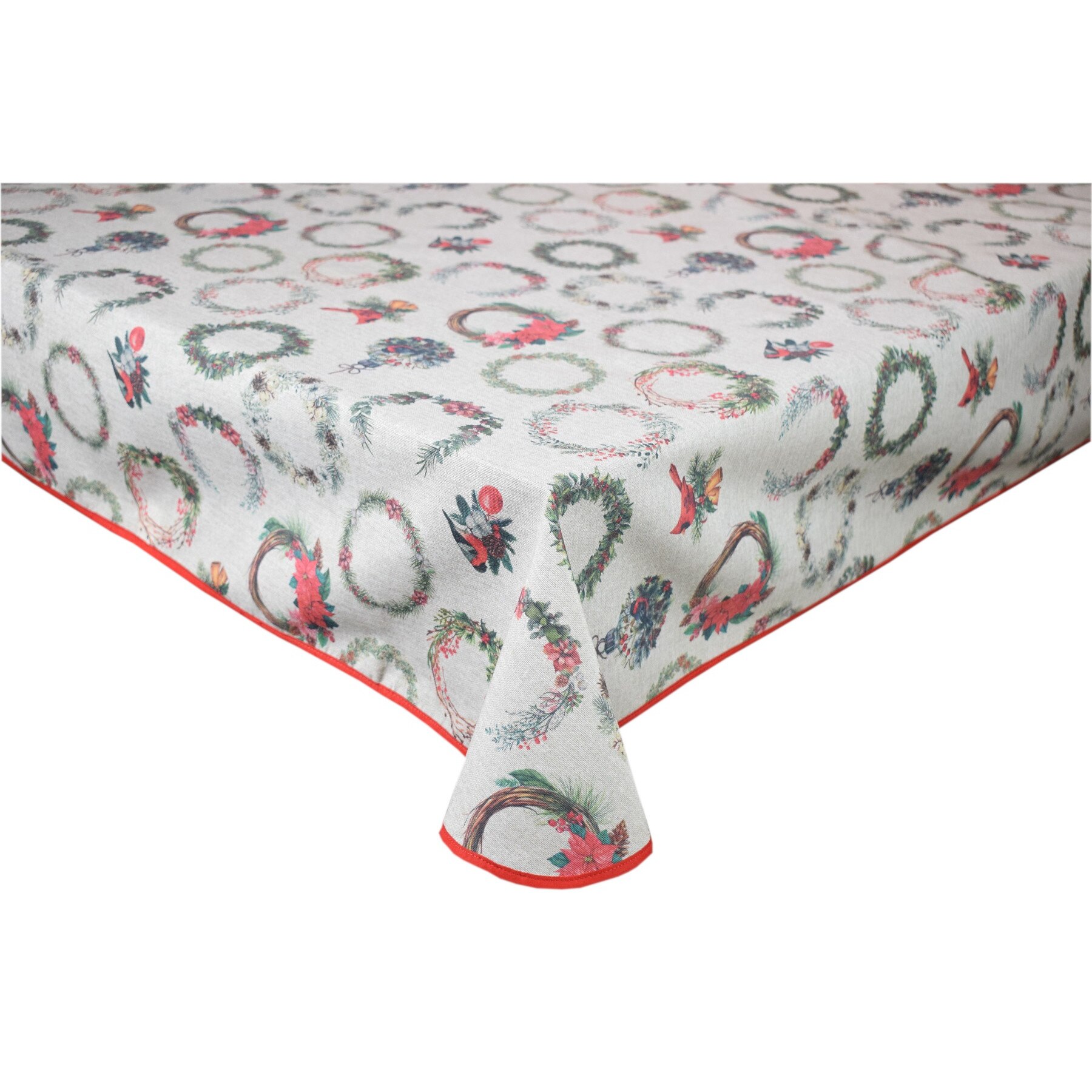 Fata de masa anti-pete, Casa de bumbac, Turku, model Craciun, 220x140 cm, multicolor
