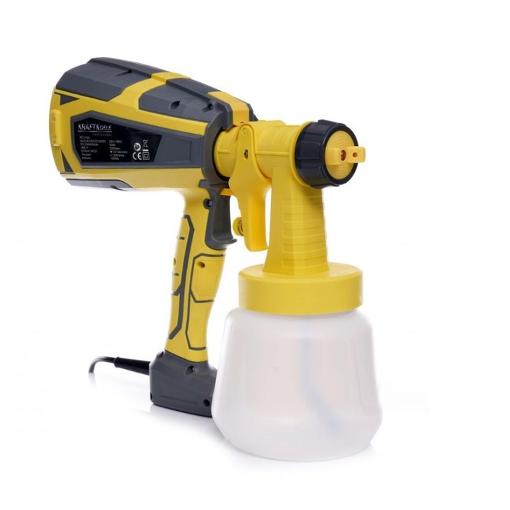 Pistol de vopsit electric, Kraft&Dele, 500 W, 1000 ml, 1650 l/min
