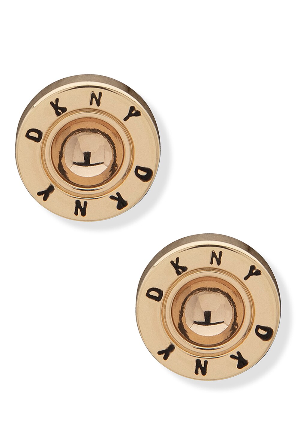 DKNY, Cercei cu tija si logo, Auriu