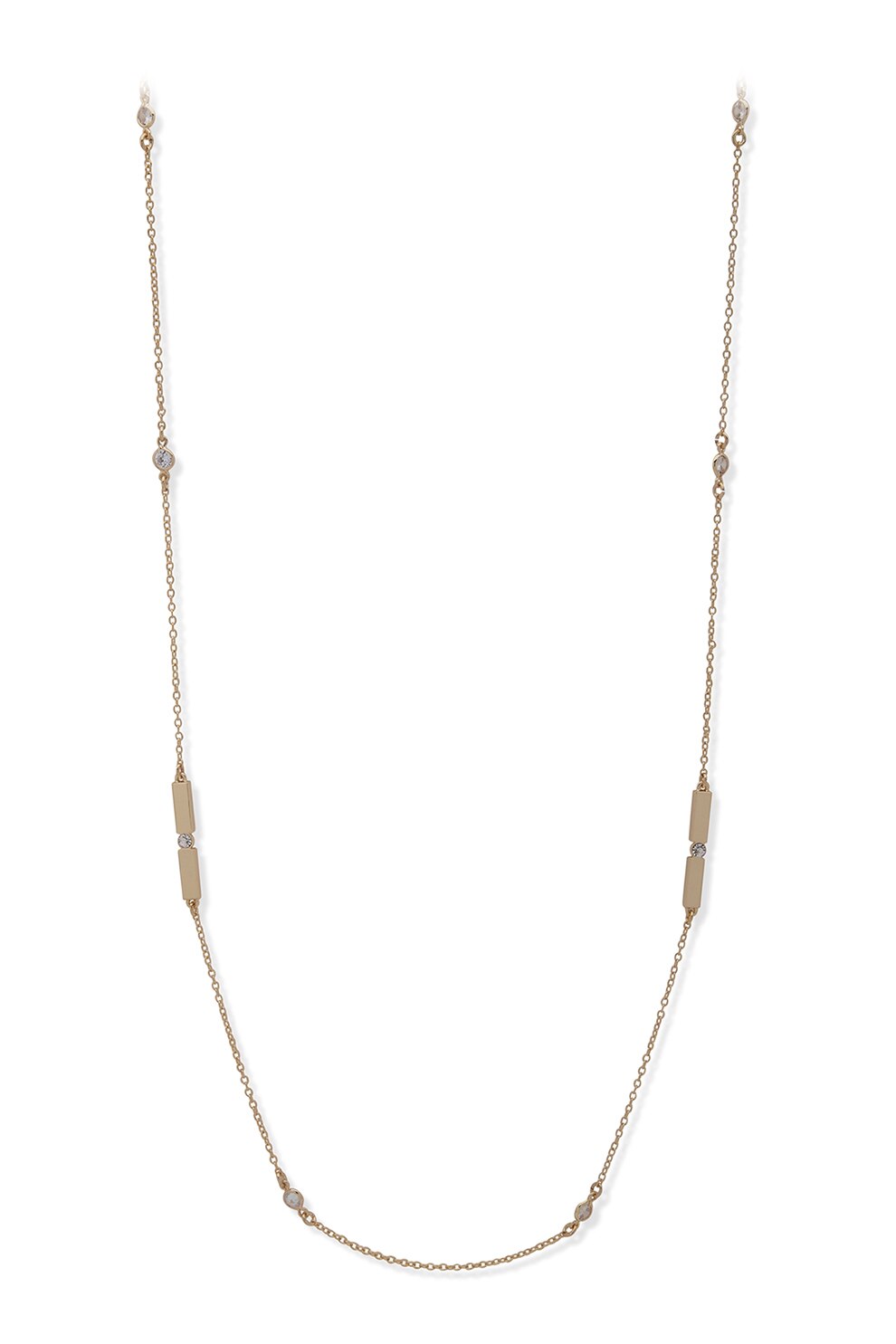 DKNY, Colier decorat cu cristale, Auriu