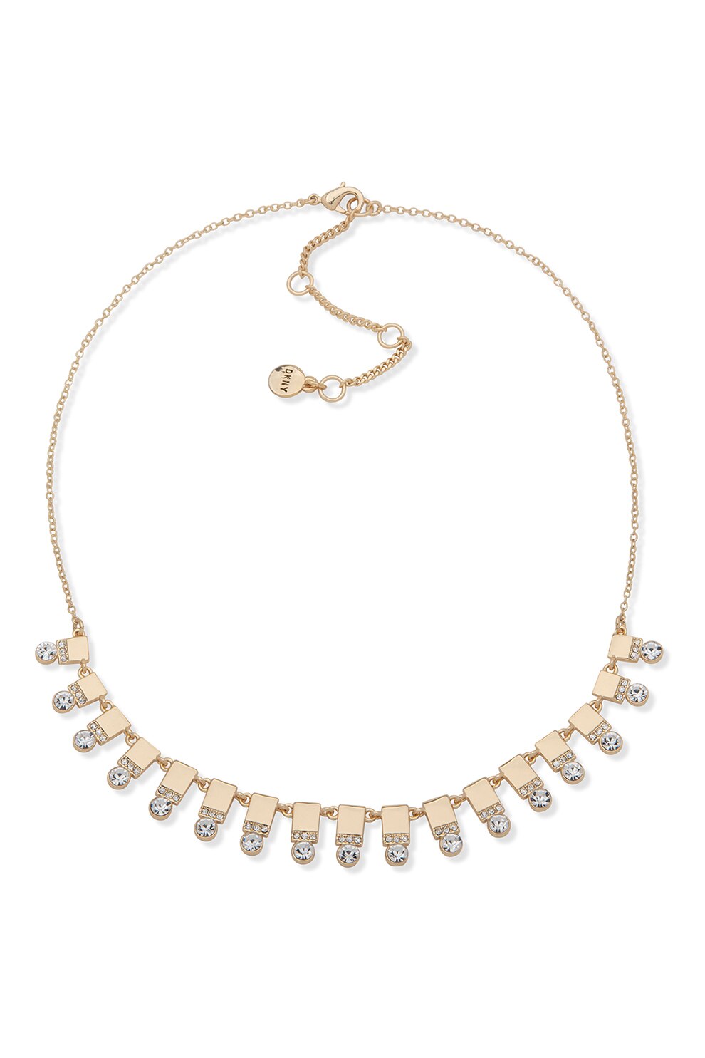 DKNY, Colier decorat cu zirconia, Auriu