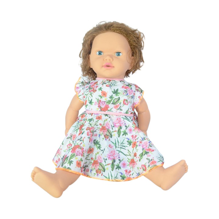 Papusa fetita 60 cm pentru fete 3+ ani Mini Junior 056228-3D1, Multicolor