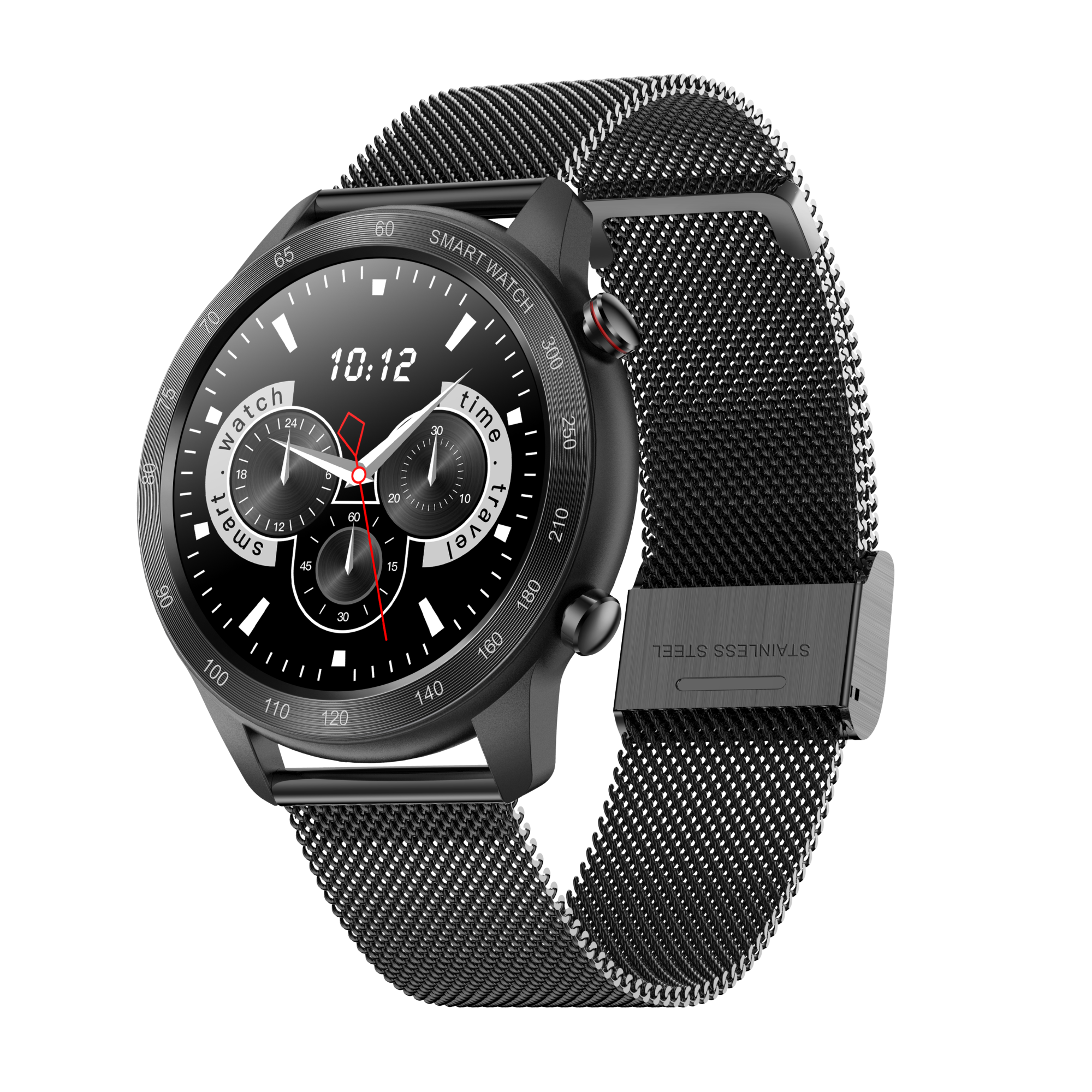 Smartwatch iQuality® Watch X, Functie Apelare prin Bluetooth, Agenda, Notificari, Tensiune Arteriala, Metal Negru
