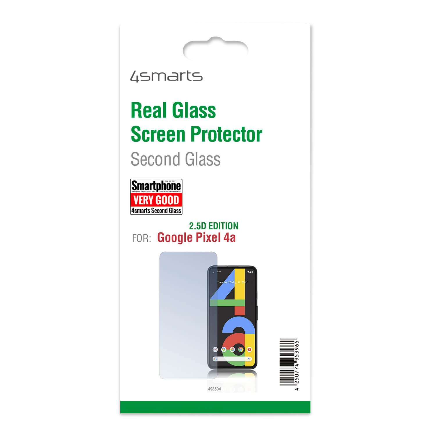 Protector din sticla securizata pentru afisarea Google Pixel 4a, 4smarts Second Glass 2.5D, transparent