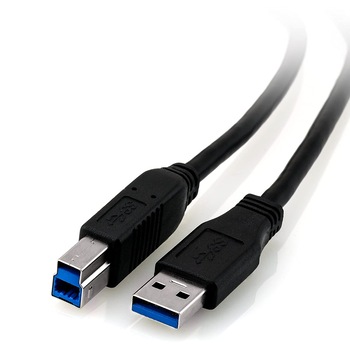 Cablu USB 3.0 Super Speed USB A-tata la USB B-tata , Tehnologie USB 3.0 Super Speed , Rata de transfer de pana la 5 Gbit / s ,Cablu USB 3.0 PREMIUM - 1,8 m culoare,negru / albastru Cablu USB 3.0 Super Speed USB A-tata la USB B-tata , Tehnologie USB 3.0 Super Speed , Rata de transfer de pana la 5 Gbit / s ,Cablu USB 3.0 PREMIUM - 1,8 m culoare,negru / albastru