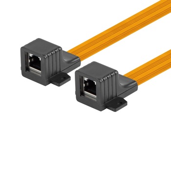 Cablu panglica Ethernet cat 5e, extensie pe sub ferestre, 2 x RJ45 mama, 44 cm, TCL-BBL3351 Cablu panglica Ethernet cat 5e, extensie pe sub ferestre, 2 x RJ45 mama, 44 cm, TCL-BBL3351