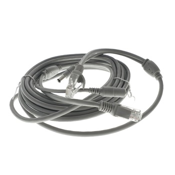 Cablu de extensie retea internet si alimentare, conectori 2 x RJ45 si 2 x 2.1x5.5mm, 15 m, Gri, TCL-BBL3353 Cablu de extensie retea internet si alimentare, conectori 2 x RJ45 si 2 x 2.1x5.5mm, 15 m, Gri, TCL-BBL3353