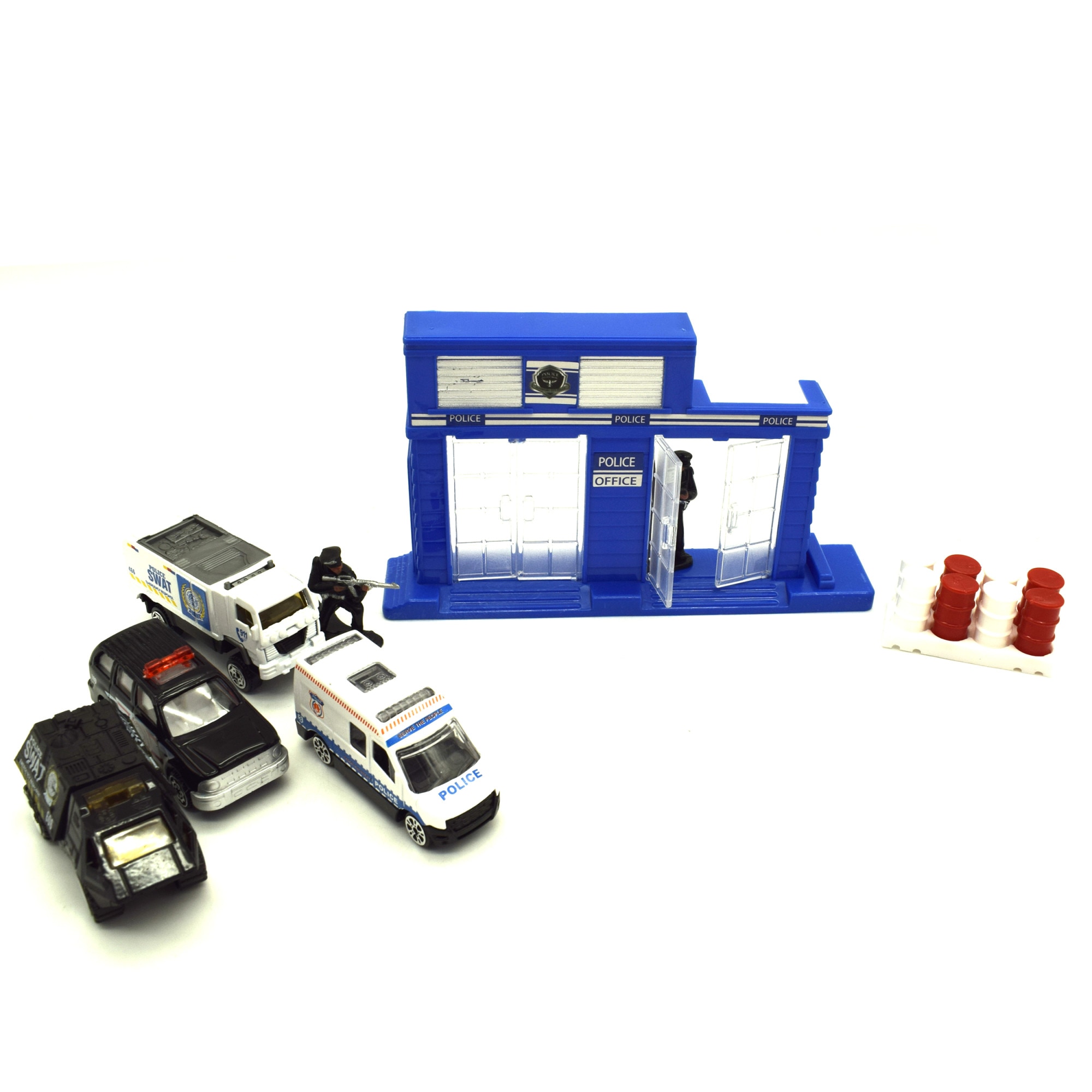 Set de constructie, Gear box, sectie de politie cu 35 piese