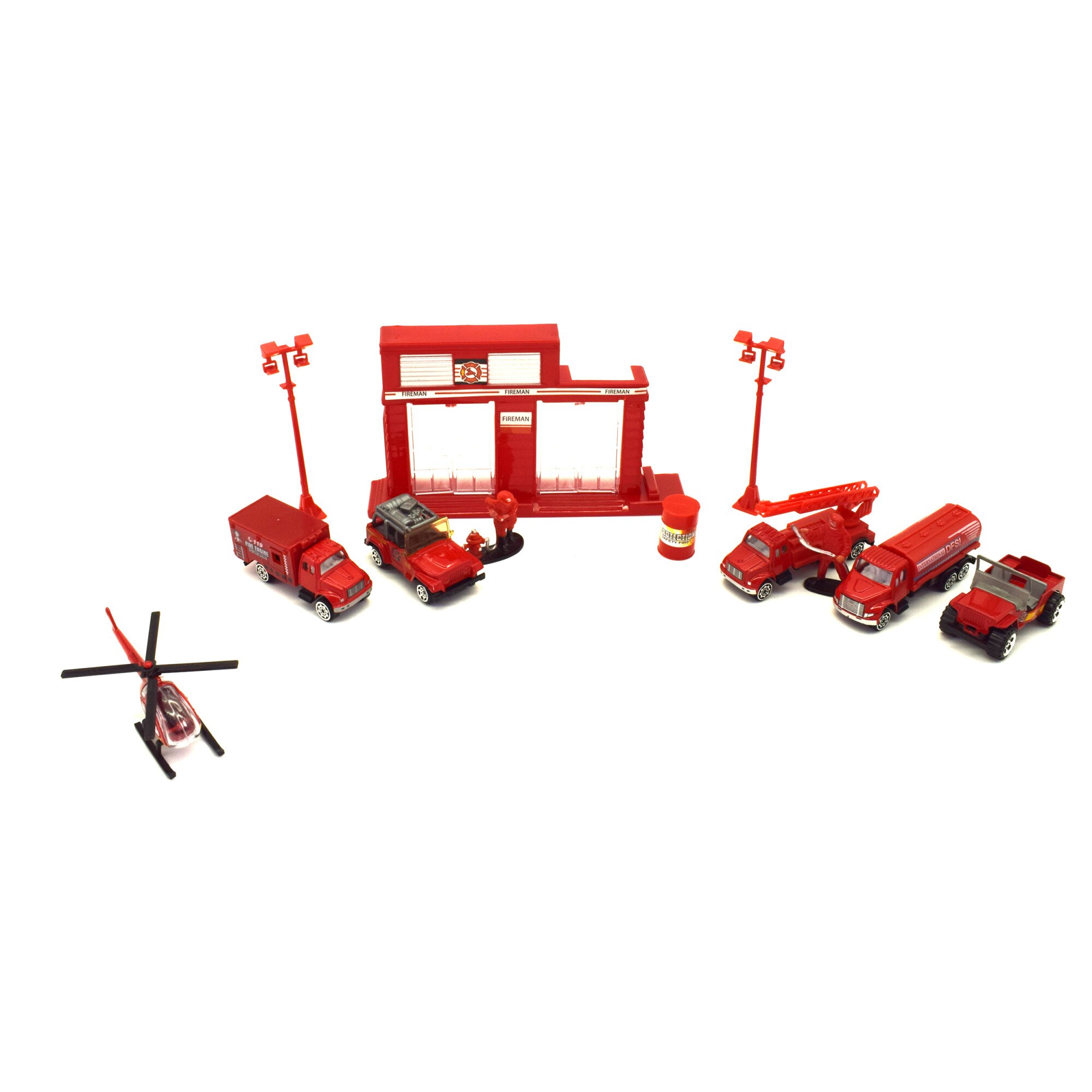 Set de constructie, Gear box, statie de pompieri cu 31 piese