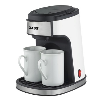 Cafetiera, 450 W, 0.24 l, capacitate 2 cesti, 2 cani ceramice incluse, picioruse anti-alunecare, ergonomic, alb Cafetiera, 450 W, 0.24 l, capacitate 2 cesti, 2 cani ceramice incluse, picioruse anti-alunecare, ergonomic, alb