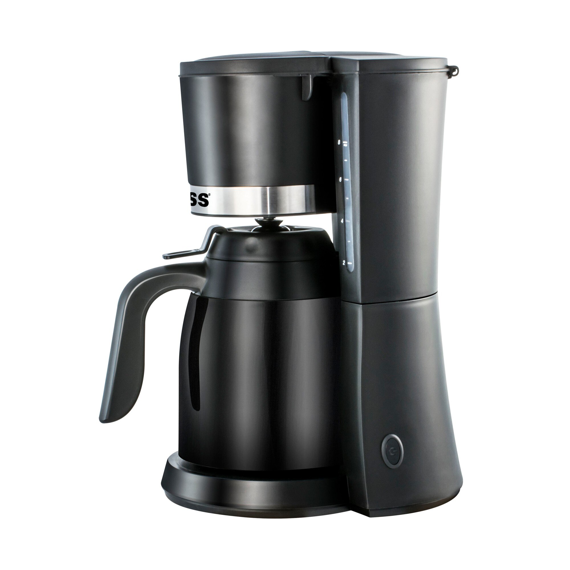 Cafetiera, 800 W, 1 l, capacitate 6 - 8 cesti, picioruse anti-alunecare, functie de mentinere cald, neagra