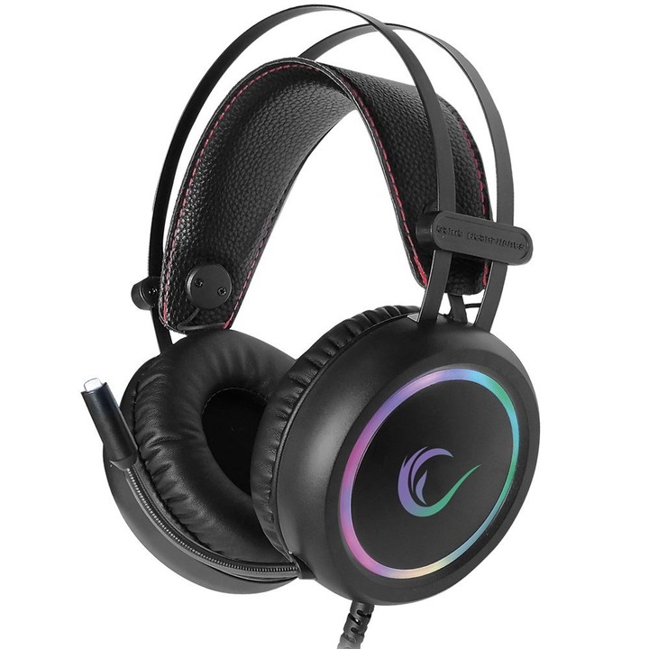 Rampage Stormy RGB слушалки с микрофон, черни