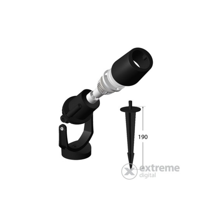 Fumagalli MiniTommy EL 2L LED reflektor CCT állítható fényforrással, GU10, 12W, fekete