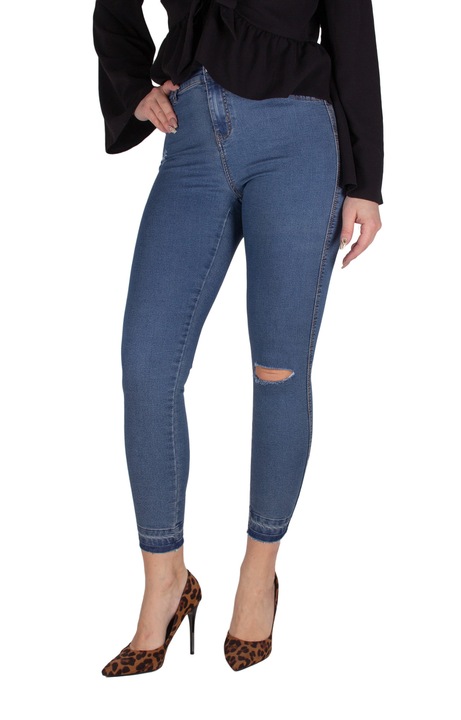 Blugi skinny elastici FIRI cu talie inalta, Albastru