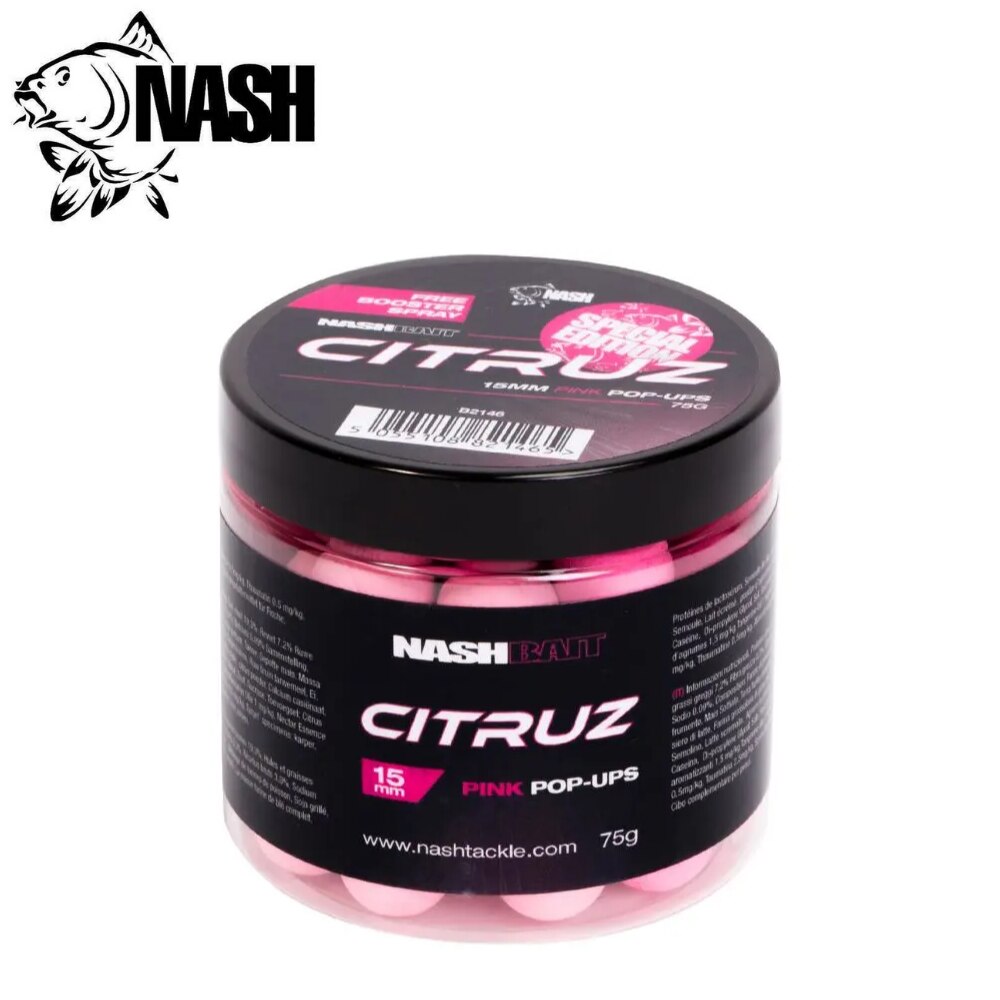 NASH Carp Fishing CITRUZ 18mm Pop Ups PINK 75g