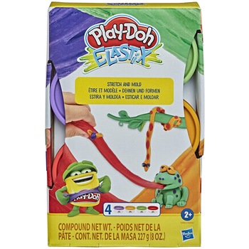 Set 4 cutii plastilina animale Play-Doh Elastix Hasbro, 227 gr Set 4 cutii plastilina animale Play-Doh Elastix Hasbro, 227 gr