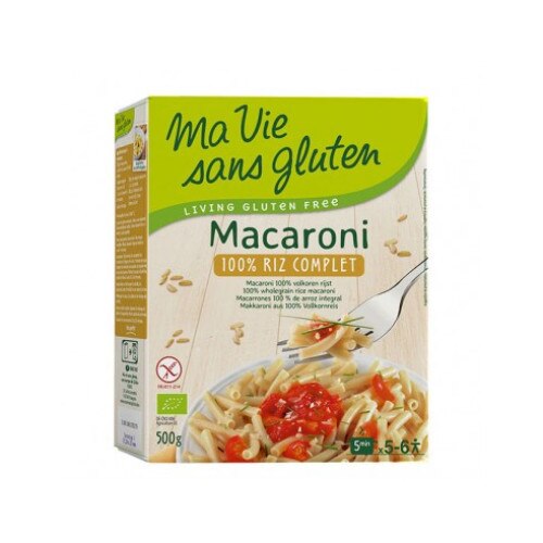 Macaroane din orez integral fara gluten 500g