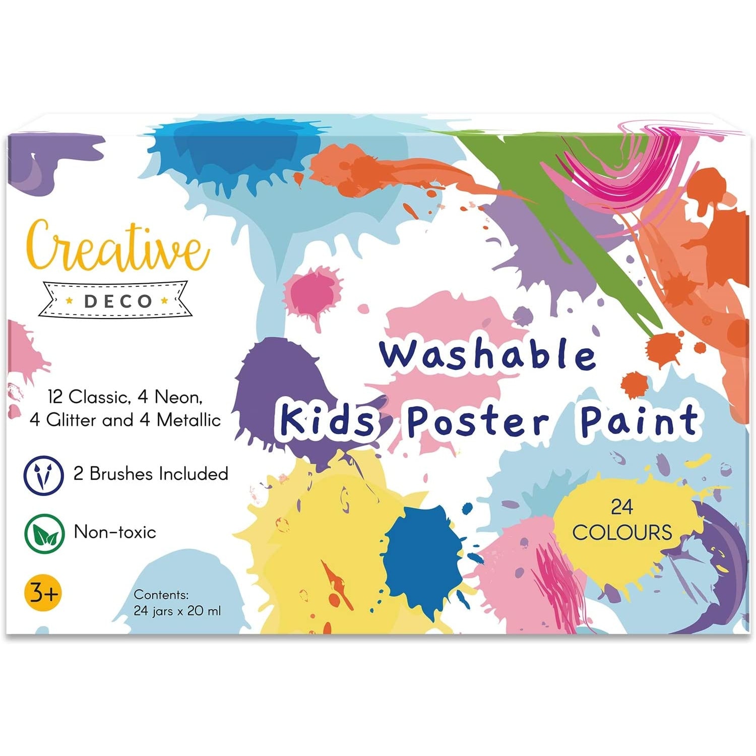  Creative Deco Washable Kids Poster Paint Set