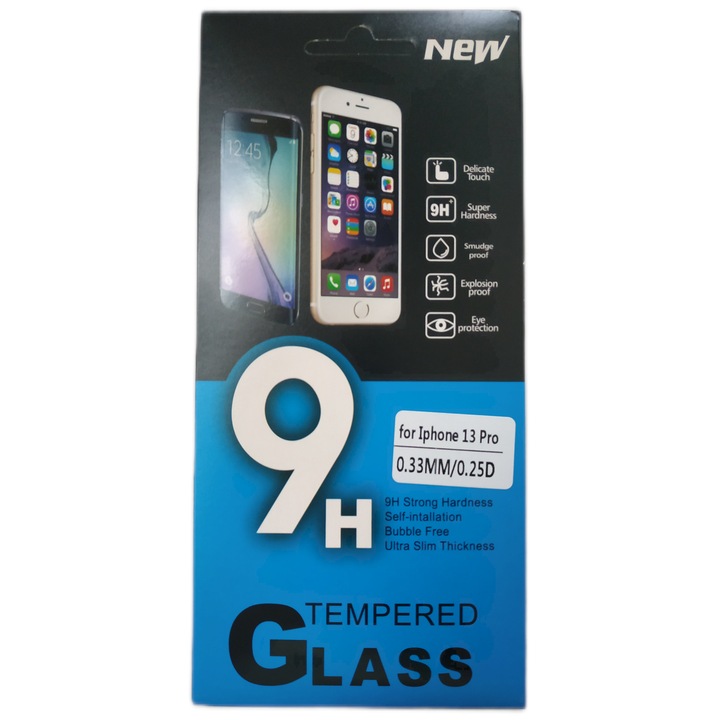 Стъклен протектор Tempered Glass, 9H, за Apple iPhone 13 Pro, Безцветен