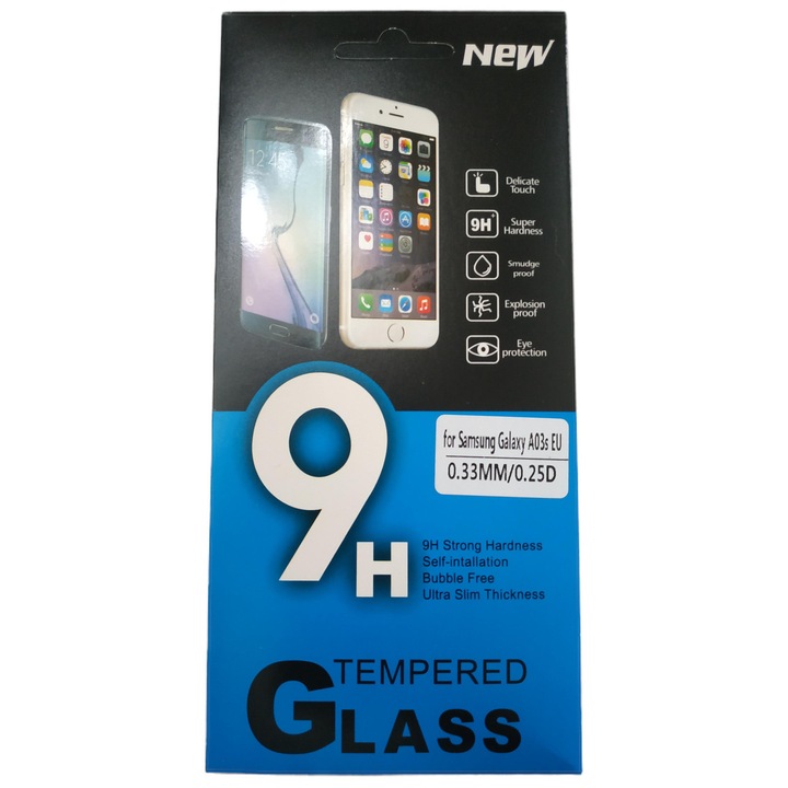 Стъклен протектор Tempered Glass, 9H, за Samsung Galaxy A03s, Безцветен