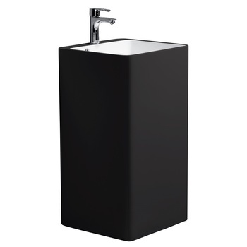 Lavoar monobloc Sanotechnik WS01B mat 45x45xH81,5 marmura artificiala Lavoar monobloc Sanotechnik WS01B mat 45x45xH81,5 marmura artificiala