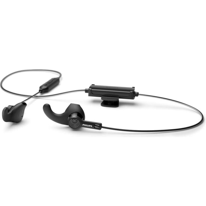 Аудио слушалки sport In Ear Philips TAA3206BK/00, IP57, Bluetooth Автономия 10 часа, Черен