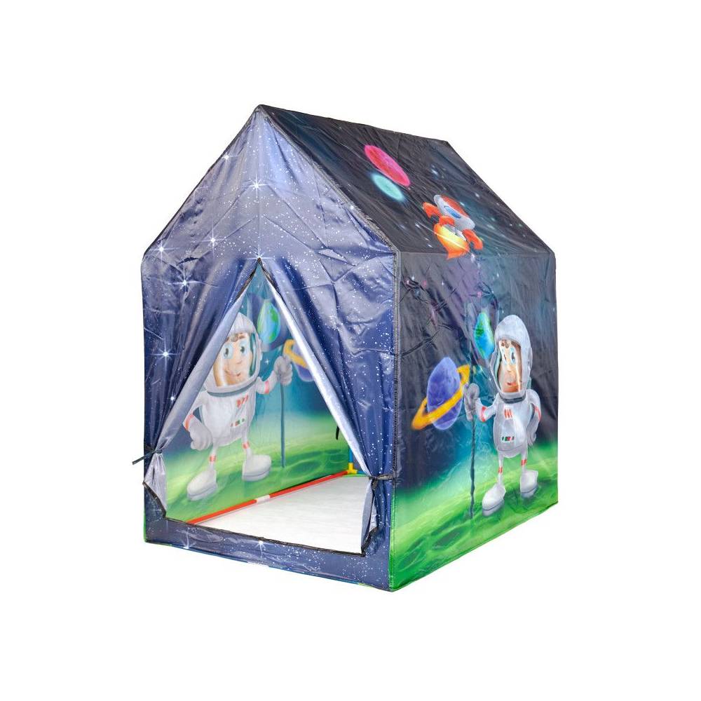 Cort de Joaca Pentru Copii, Model Astronaut, Bigshot BS8193BL, 2 intrari, 102 x 95 x 72cm, Albastru