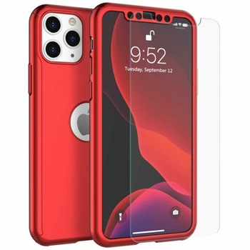 Husa 360 GKK Full Cover cu folie de sticla pentru iPhone 11 Pro Max Rosu - Red Husa 360 GKK Full Cover cu folie de sticla pentru iPhone 11 Pro Max Rosu - Red