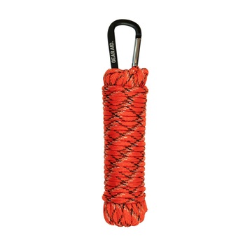 Cordelina paracord Gear Aid 550 cu carabiniera, 9.14m, grosime 4mm, portocaliu, reflectorizant Cordelina paracord Gear Aid 550 cu carabiniera, 9.14m, grosime 4mm, portocaliu, reflectorizant