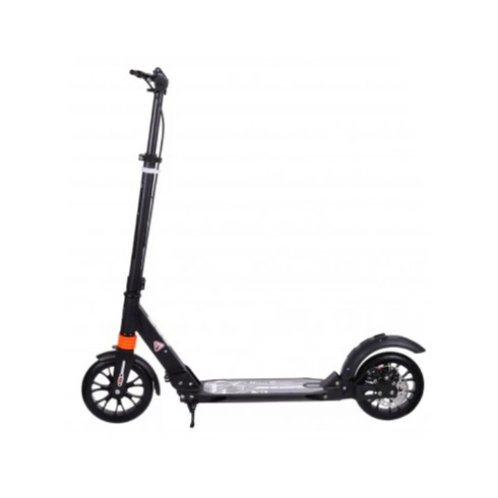 Скутер за каране Go Kart City с окачване и дискова спирачка, диаметър на колелото 200 мм, 10 години+, цвят черен мат
