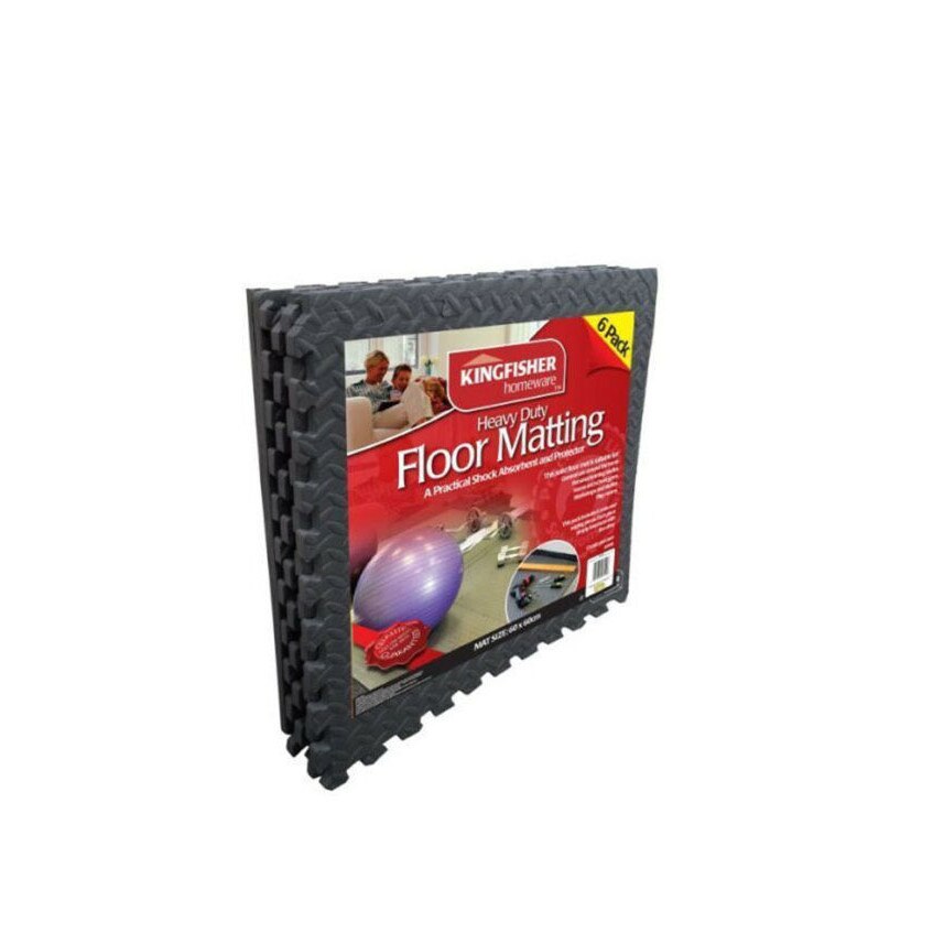 Set saltea fitness tip puzzle, material EVA, 6 bucati, gri, 2.23 ㎡, 4305