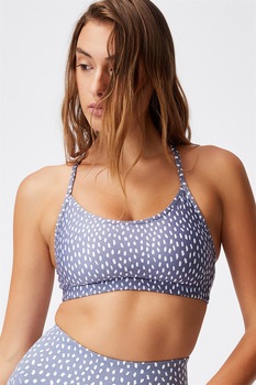 Cotton On, Bustiera cu burete, Violet prafuit/Alb Cotton On, Bustiera cu burete, Violet prafuit/Alb