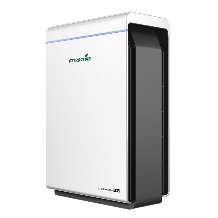 Пречиствател за въздух Attractive Oberon 350, до 65 м2, 7-степенна пречистваща система, WiFi, UV лампа, Йонизатор, Бял