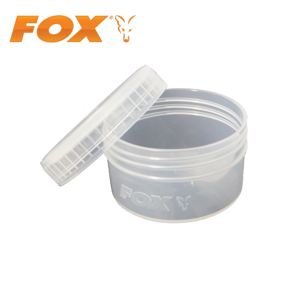 Accesoriu de pescuit, cutie pentru momeli, plastic, FOX Bait Tubs Half Size Clear x 6
