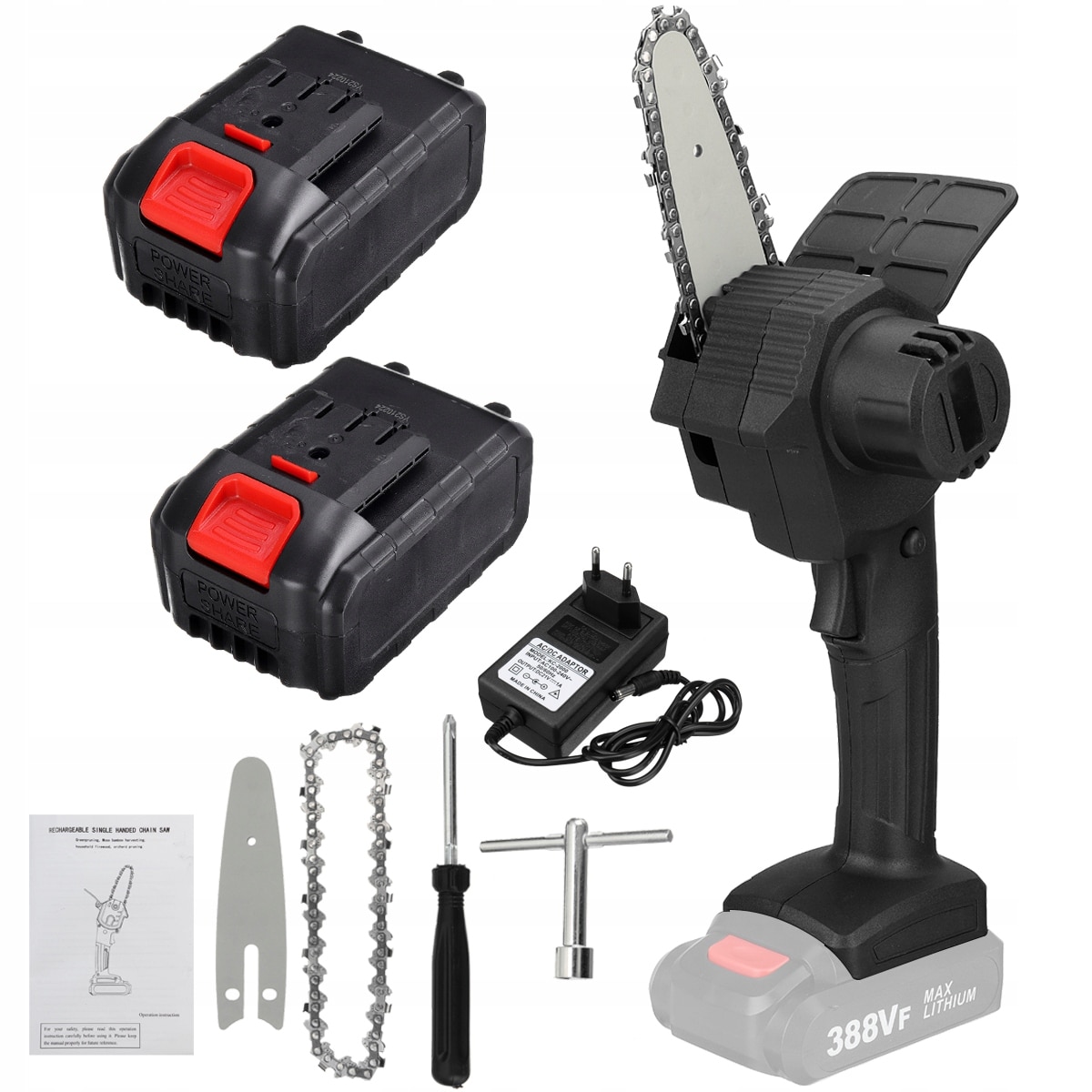 Fierastrau cu lant fara fir, 1200W, 4800rpm, Negru