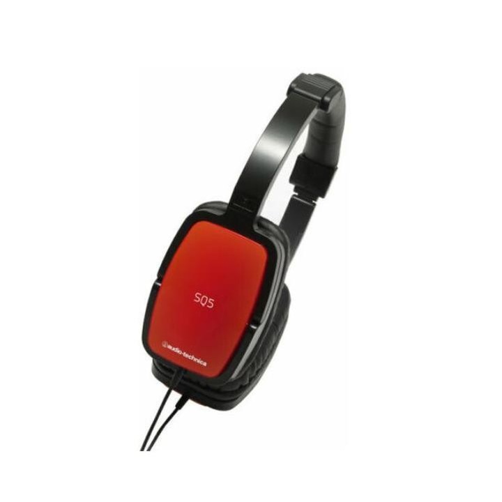 Audio-Technica ATH-SQ5 On-Ear Headphones - слушалки за мобилни устройства (червен)