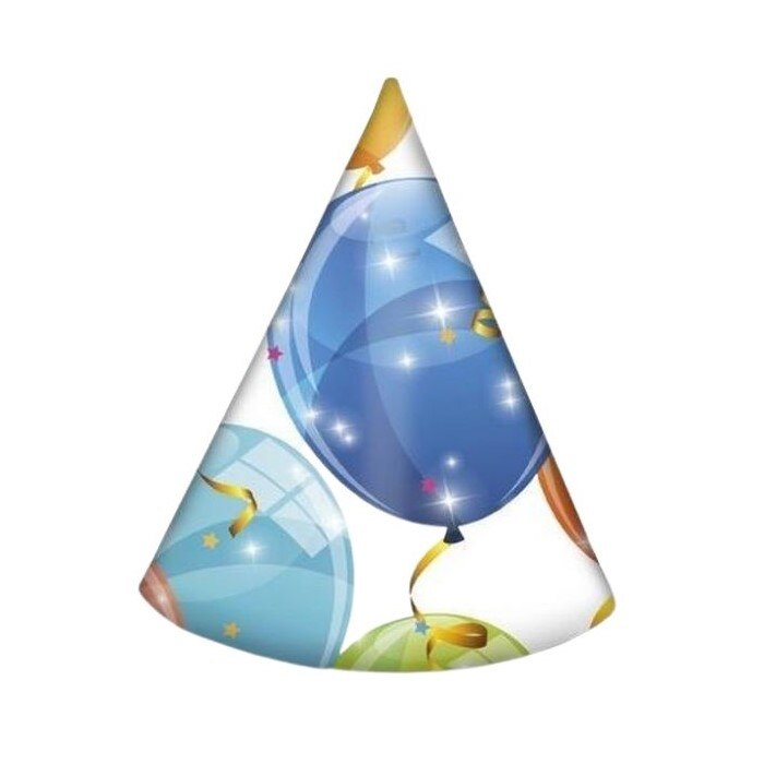 Set 6 coifuri imprimat baloane 16 cm