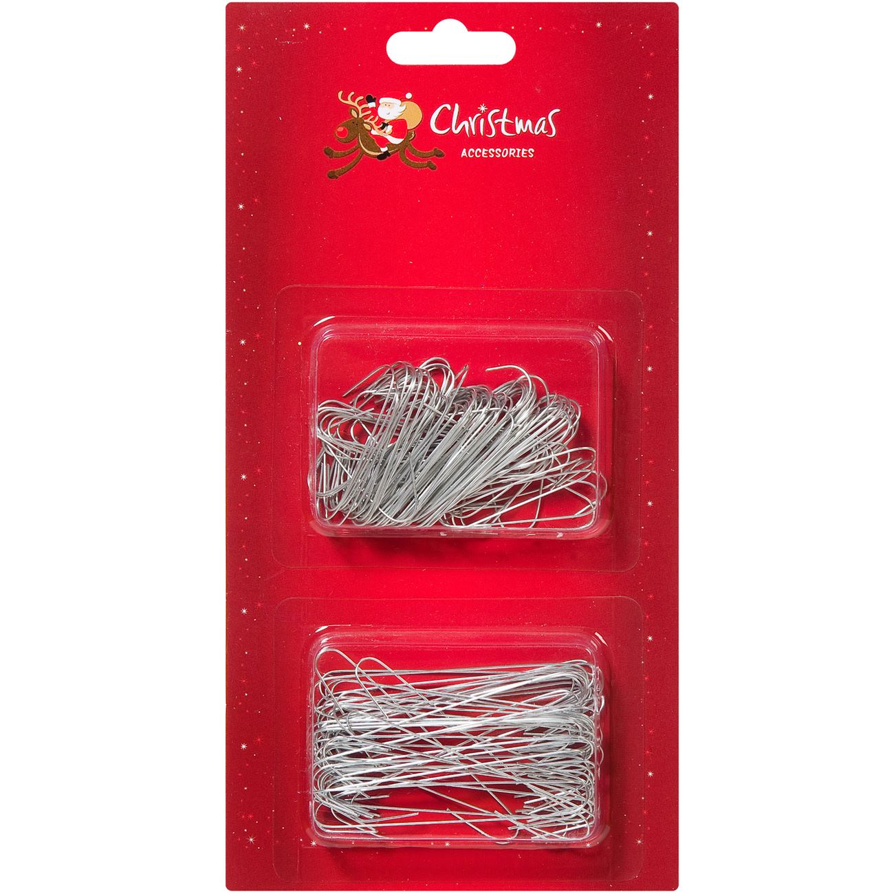 Carlige pentru agatat globuri ,argintiu, 100 buc