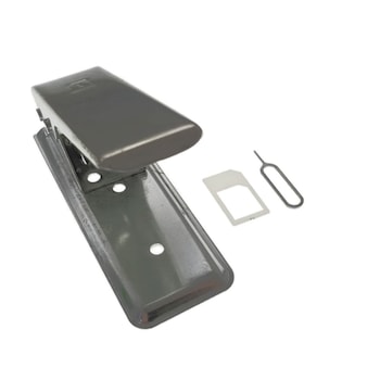 Cutter pentru cartela Micro SIM cu adaptor si pin deschidere, metal, Argintiu, TCL-BBL3350 Cutter pentru cartela Micro SIM cu adaptor si pin deschidere, metal, Argintiu, TCL-BBL3350