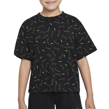 Tricou Nike Sportswear JR DJ6935-010, Fete, Negru Tricou Nike Sportswear JR DJ6935-010, Fete, Negru
