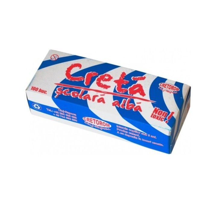 Creta alba 100buc/set scolara pentru tabla